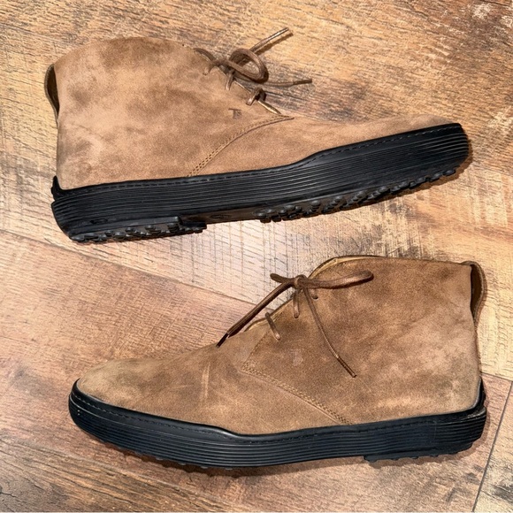 Tod's Polacco Lace Up Suede Chukka Boots Made in Italy - Picture 3 of 16